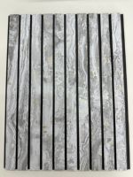 Nouveau panneau mural cannelé de plafond en PVC à base noire 300*8*9*10mm Film plastique pour installation d'hôtel sur grille de plafond