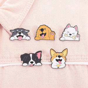Alfileres esmaltados de <span class=keywords><strong>perro</strong></span> de dibujos animados Gute <span class=keywords><strong>Border</strong></span> <span class=keywords><strong>Collie</strong></span> Golden Retriever Siberian Husky Corgi Pet broches insignia de solapa regalos de joyería divertidos - Product Image 2