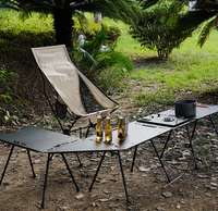 Mesa Plegable Portátil de Aluminio para Exteriores, 60x40cm, Altura Ajustable, Ligera (4kg), Capacidad de 50kg, Ideal para Picnic, Viajes y Senderismo