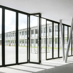 Sistema <span class=keywords><strong>de</strong></span> puerta plegable comercial Casa <span class=keywords><strong>de</strong></span> aluminio exterior Patio Puerta plegable <span class=keywords><strong>de</strong></span> vidrio <span class=keywords><strong>de</strong></span> aluminio <span class=keywords><strong>de</strong></span> doble acristalamiento <span class=keywords><strong>Puertas</strong></span> industriales <span class=keywords><strong>correderas</strong></span> - Product Image 3