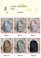 Sac à dos imperméable tendance grande capacité motif étoiles galaxie léger multi-poches durable pour adolescentes et étudiantes