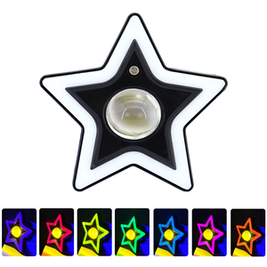 Nouveaux phares de moto en forme d'étoile LED, design moderne, multicolores, halo-ring, étanches, yeux d'ange, feux antibrouillard auxiliaires, voiture, camion, VTT - Product Image 2