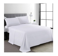 Redsun lavable en Machine, ensemble de drap plat et drap-housse en polyester doux et Durable