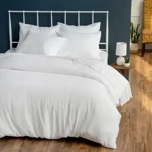 Ucuz toptan otel okaliptüs yatak çarşafı s fabrika kaynağı güvenilir tedarikçi için yatak çarşafı çin özel yumuşak pamuklu beyaz dokuma