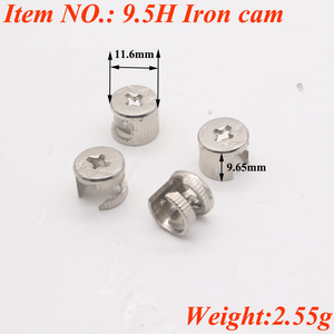 Vis de fixation de verrouillage à came de meubles de 9.5mm de hauteur, boulon de connexion, vis de verrouillage à came - Product Image 2