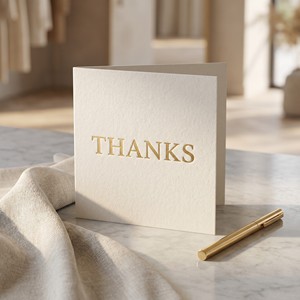 Tarjetas <span class=keywords><strong>de</strong></span> Agradecimiento Plegables con Textura en Relieve Artesanal |   Papelería <span class=keywords><strong>de</strong></span> Lujo para Bodas y Comercios <span class=keywords><strong>de</strong></span> Alta Gama - Product Image 1