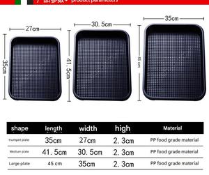 Vassoio Rettangolare in Plastica PP per Alimenti, Design Moderno ed Ecologico, per Ristoranti, Mense e Feste, Piatto Spesso per Servire - Product Image 6