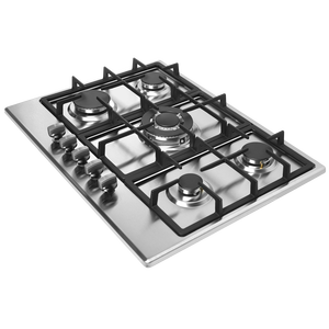 Table de cuisson à gaz encastrable 5 brûleurs en acier inoxydable, étanche, avec allumage électronique, économe en énergie, pour usage domestique - Product Image 3