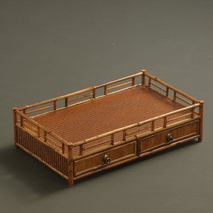 Bamboo Desktop <b>Tea</b> Table With Drawers Small <b>Tea</b> <b>Tray</b> For <b>Tea</b> Ceremony Storage Display Rack Meilu Color Anji Origin - Product Image 4