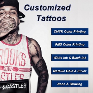Oem ODM Chất lượng cao không độc hại nước chuyển biểu tượng tùy chỉnh thiết kế giả cơ thể nghệ thuật có thể giặt in tạm thời Tatoo Sticker tùy chỉnh - Product Image 3