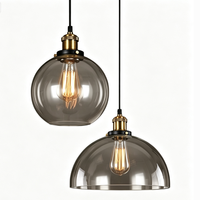 Suspension nordique vintage en verre simple, lampe décorative de style industriel pour salle à manger, magasin de vêtements, centre commercial, comptoir de bar et café