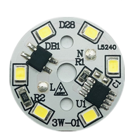 Panneau lumineux LED rond haute tension 220V 3W 5W 7W 9W 12W 15W, sans driver, pour éclairage encastré et projecteur DIY