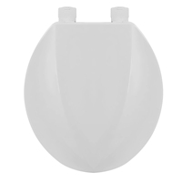 Siège de toilette moderne à face fermée en PP vierge à 100 %, 17 " 19 ", finition brillante, antibactérien, résistant au jaunissement, écologique, durable, pour salle de bain