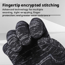 قفازات عمل صناعية من القطن مضادة للانزلاق ومقاومة للتآكل متوفرة باللونين الرمادي والأبيض - Product Image 2