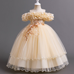 Princesa <span class=keywords><strong>de</strong></span> alta gama <span class=keywords><strong>para</strong></span> niñas, bodas, cumpleaños y actuaciones, falda descuidada, <span class=keywords><strong>ropa</strong></span> bonita <span class=keywords><strong>de</strong></span> flores, vestido <span class=keywords><strong>de</strong></span> niña <span class=keywords><strong>para</strong></span> <span class=keywords><strong>fiesta</strong></span> - Product Image 2