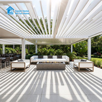 Pergola de jardin bioclimatique motorisée de luxe Sweet Home, certifiée CE, imperméable, avec toit rigide en aluminium, pour l'extérieur
