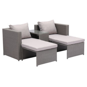 Ensemble <span class=keywords><strong>de</strong></span> <span class=keywords><strong>salon</strong></span> <span class=keywords><strong>de</strong></span> <span class=keywords><strong>jardin</strong></span> moderne avec table à manger et chaises longues confortables, résistant aux intempéries, idéal pour la cour. - Product Image 1
