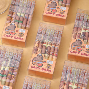 Stylo Gel à Pression avec Pince en Métal et Figurine de Dessin Animé, Stylo Neutre à Encre Noire pour Étudiants, Papeterie Mignonne - Product Image 3