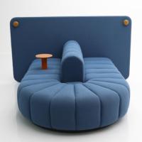 Canapé de bureau modulaire incurvé de haute qualité JINYU, mobilier pour salle d'attente, salle de réunion, réception d'hôtes, canapé GVisitor pour hôtel