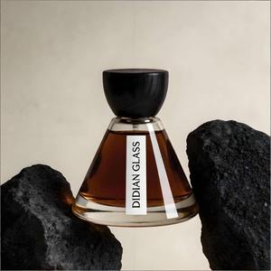 Flacons de parfum coniques en verre recyclables de luxe, 30 ml, 50 ml, 100 ml, avec <span class=keywords><strong>bouchon</strong></span> en bois et impression sérigraphique - Product Image 1