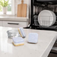 Capsules de nettoyage pour lave-vaisselle extra-fortes, éliminateur de graisse et de restes alimentaires brûlés, pour les lave-vaisselle de cuisine à forte saleté