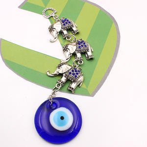 Adorno de elefante con diseño de <span class=keywords><strong>Mal</strong></span> de Ojo para decoración <span class=keywords><strong>del</strong></span> coche, amuletos de Metal para pared, coche, hogar, jardín, granja, 3 unidades - Product Image 4