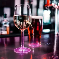 Sous-verre LED étanche en EVA, sous-verre lumineux antidérapant pour verres à whisky, vin, cocktails, bar
