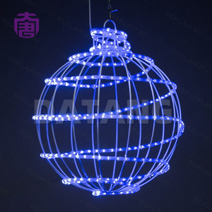 โคมไฟ LED แนวนอนรูปทรงกลมหรูหราให้คะแนน IP65การตกแต่งคริสมาสต์ที่บ้านและกลางแจ้ง - Product Image 4