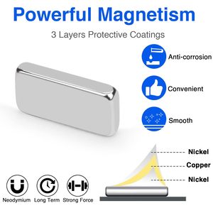 Tùy Chỉnh N52 Siêu Mạnh Mẽ Nam Châm Neodymium Khối Mà Không Cần Dy Tb Đất Hiếm N52 NdFeB Nam Châm Mạnh Mẽ Vĩnh Viễn Vuông Nam Châm - Product Image 5