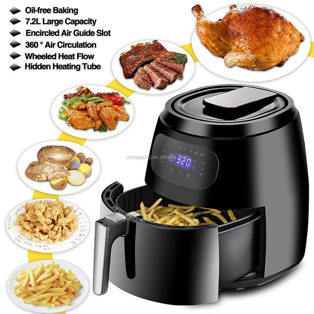 Chicken Double Basket Square Plastic Pressure Fryer with Digital Control 7.5L Large Capacity Commercial Household Electric Fryer
