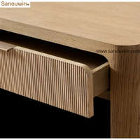 Console moderne en chêne avec rangement cannelé et tiroirs pour entrée, couloir, salon, hôtel, maison