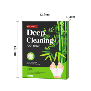 Kormesic แผ่นขัดเท้า5ชิ้น/กล่องบรรเทาความเหนื่อยล้าส่งเสริมการทำความสะอาดร่างกายล้างพิษสมุนไพรไม้ไผ่ถ่านทำความสะอาดเท้าอย่างล้ำลึก - Product Image 2