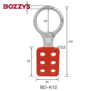 BOZZYS 38mm शेकल दीया हाई स्ट्रेंथ फायरप्रूफ एल्युमीनियम सेफ्टी हैस्प लॉकआउट 6-होल और हुक के साथ - Product Image 2