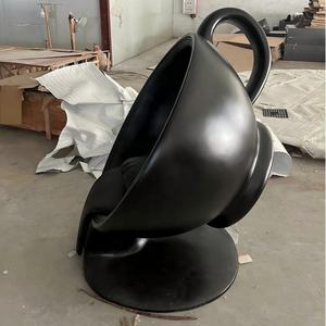 Innovador Sillón Portátil de Fibra de Vidrio con <span class=keywords><strong>Respaldo</strong></span> en Forma de Taza de Café, Mueble de Diseño Creativo <span class=keywords><strong>para</strong></span> el Hogar, Exteriores y Hoteles - Product Image 6