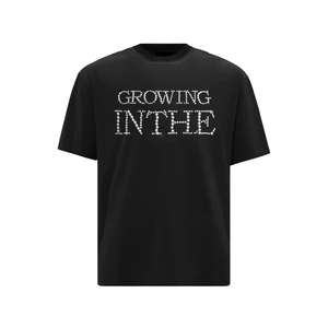 T-shirt en coton 100% de haute qualité, col rond, poids lourd, 280 g/m², surdimensionné, logo personnalisé, imprimé à l'écran, perles à bulles - Product Image 2