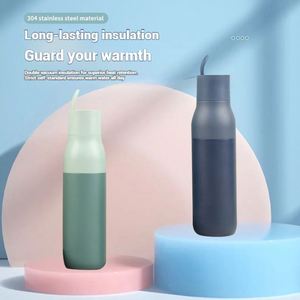 304 Stainless Steel Insulated Leak-Proof Temperature Display 6-12 Hours Thermal Performance Portable Handheld Sports <b>Small</b> Mouth - Product Image 4