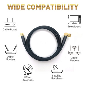 Cable coaxial RF RG6 trenzado de nailon chapado en oro adecuado para enrutadores digitales TVS antenas exteriores y receptores de satélite - Product Image 5