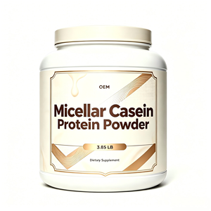 OEM Micellar Casein <b>Protein</b> Powder Slow Digesting Keep You Full Overnight Muscle Recovery With GMP ISO Certification - Product Image 1