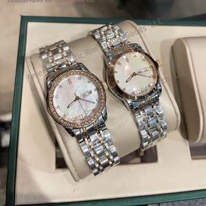 นาฬิกาข้อมืออัตโนมัติสำหรับผู้หญิง ดีไซน์หรูหรา ยี่ห้อ Longinesing ตัวเรือนสีเงิน ทำจากสแตนเลสสตีล 316L คุณภาพสูง เหมาะสำหรับคู่รัก - Product Image 5