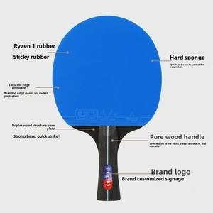 Raquette de tennis de table <span class=keywords><strong>LOKI</strong></span> <span class=keywords><strong>Thor</strong></span> K5000 en peuplier avec caoutchouc anti-boucle et anti-adhésif pour débutants, 2 pièces/paquet - Product Image 3