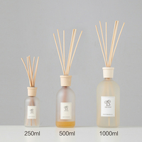 50ml 100ml 200ml 500ml 1000ml diffuseur de roseaux de luxe bouteille pots conteneurs noir diffuseur de roseaux vide bouteille en verre avec boîte