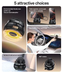 Yesido 360 Вращение горизонтальное и вертикальное одно касание, нано-вакуумный держатель на присоске для приборной панели телефона для автомобиля C272 - Product Image 3