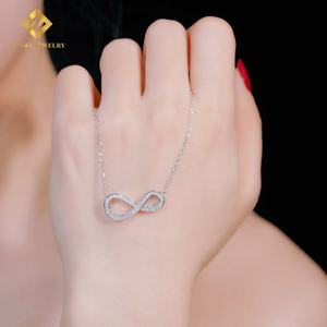 Collares con Dijes Infinitos de Moda, Collares de Plata de Ley 925 con Moissanita para Fiestas de Mujeres - Product Image 2