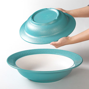 Xiangyuan <b>melamine</b> tableware <b>plates</b> for restaurants and hotels, featuring exquisite presentation of chopped chili fish head, - Product Image 1