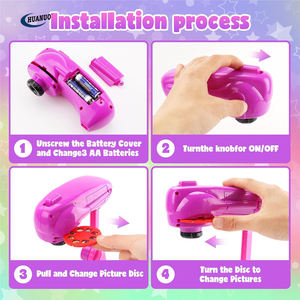 Proiettore di disegno giocattoli Smart proiettore con 32 cartoni animati e 12 pennelli di colore per i bambini imparare il tavolo da disegno per i bambini - Product Image 6