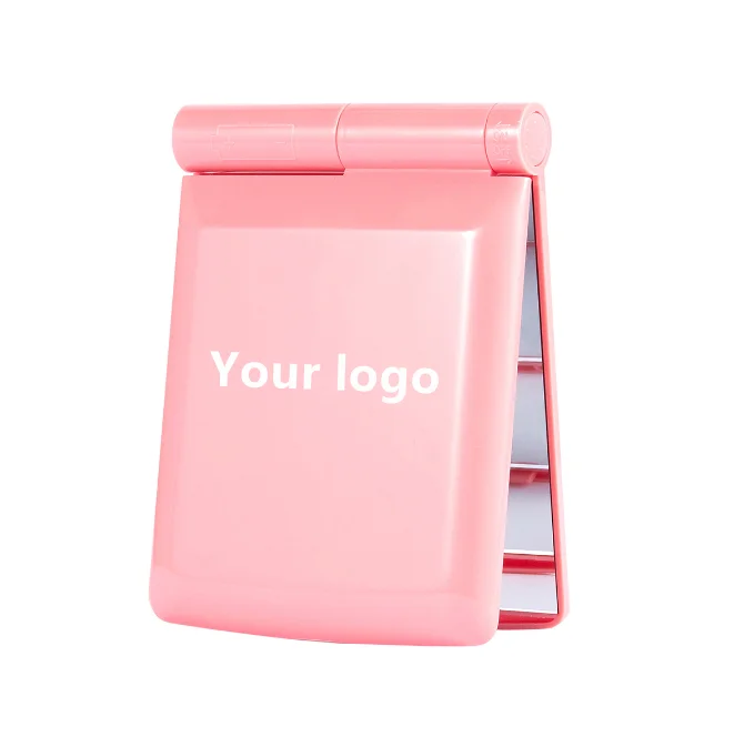 Новинка 2022, стильное портативное зеркало для макияжа, фирменная торговая марка, карманное зеркало с 8 светодиодами для женщин