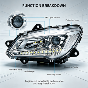 Faro Delantero Derecho Full LED 33100-T7W-S51 para <span class=keywords><strong>Honda</strong></span> HR-V 2016-<span class=keywords><strong>2022</strong></span>, Sistema de Iluminación Automática - Product Image 3