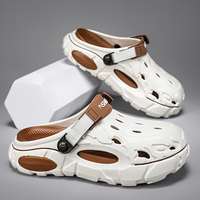 Sabots de jardin en EVA personnalisés pour hommes, grande taille 48, sandales de plage tendance, chaussures perforées respirantes, chaussures décontractées pour la marche en extérieur