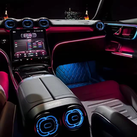 Kit d'éclairage d'ambiance pour voiture Mercedes Benz Classe C W206 X254 2022-2025 LED 64 couleurs, amélioration de l'intérieur, décoration d'ambiance