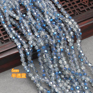 2025 nouveau cristal de verre coloré bricolage perles torsadées à la main perles de cristal artificielles Transparent lâche perle ronde matériel de coupe - Product Image 3